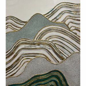 Tableau Vagues Dorées